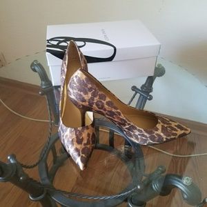 Nine West Shimmer leopard print heels